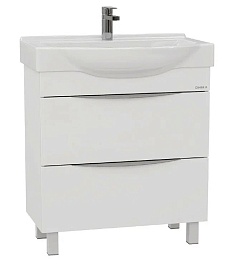 Onika Тумба под раковину Навиа 80 напольная белая – фотография-1