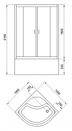 Royal Bath Душевая кабина Fato 100/100 RB100CK-T-BL – фотография-3