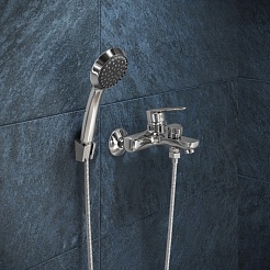 Aringa Смеситель для ванны и душа Рейн AR02004CH хром – фотография-3