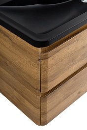 BelBagno Тумба с раковиной Albano 120 подвесная Rovere Rustico с раковиной BB1200/455-LV-ART-ALR-NERO – фотография-6