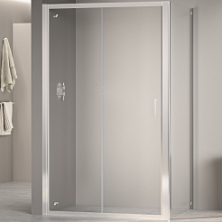 RGW Душевой уголок Passage PA-74 (PA-14 + Z-050-2) 100x80 профиль хром стекло прозрачное – фотография-1