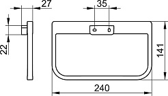 Keuco Полотенцедержатель Collection Moll 12721 хром – фотография-2