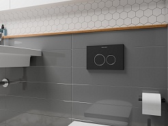 Milacio Клавиша смыва Standart MCU.204 черная матовая/хром – фотография-6