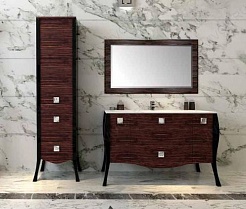 Aquanet Тумба с раковиной "Мадонна 120" эбен с кристаллами "Swarovski" (170850) – фотография-4