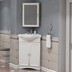 Opadiris Зеркало-шкаф для ванной Клио 45 L белый матовый – фотография-4