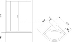 Royal Bath Душевой уголок 100/100 BK RB 100BK-C-CH – фотография-5