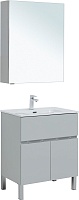 Aquanet Мебель для ванной Алвита New 70 1 ящик 2 дверцы серая матовая