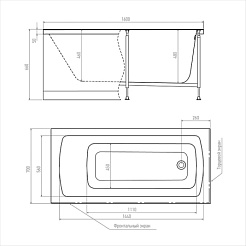 Alex Baitler Акриловая ванна GARDA 160х70 – фотография-2