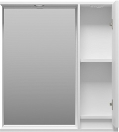 Brevita Зеркальный шкаф Balaton 75 R белый – фотография-3