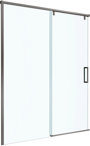 BelBagno Душевая дверь в нишу Soft Close-1 SOFT_CLOSE-1-BF-1-150-C-GM 150x200 профиль оружейная сталь стекло прозрачное – фото-1