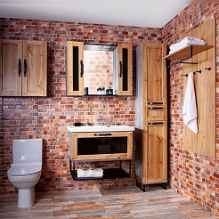 Бриклаер Тумба с раковиной Лофт 80 подвесная – фотография-5