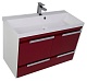 Aquanet Тумба с раковиной "Тиволи 100" бордо – картинка-15