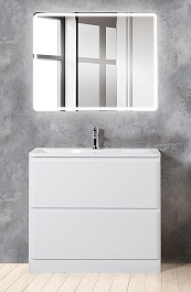 BelBagno Мебель для ванной Albano 90 напольная Bianco Lucido – фотография-1