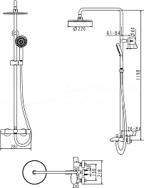 Bravat Душевая стойка Waterfall F639114C-A2-RUS – фотография-2