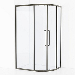Cezares Душевой уголок Relax 304 RELAX-304-RH-2-120/90-C-GM 120x90 профиль оружейная сталь стекло прозрачное – фотография-2