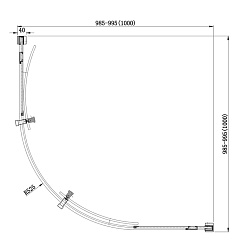 Aquanet  Душевой уголок "Delta NPE2142" 100x100, прозрачное стекло – фотография-2