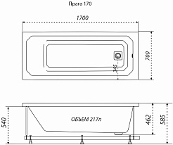 Triton Акриловая ванна Прага 170x70 – фотография-7