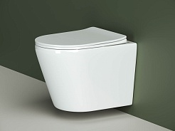 Ceramicanova Подвесной унитаз HighLight Rimless CN1804 белый – фотография-6