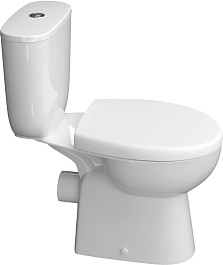 Керамин Унитаз-компакт Гольф двухрежимный с сиденьем дюропласт Микролифт – фотография-2