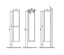 BelBagno Пенал для ванной Ancona-N 35/170 R Rovere Bianco – фотография-2