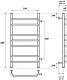 Point Полотенцесушитель водяной П7 500x800 PN07558 хром – картинка-6