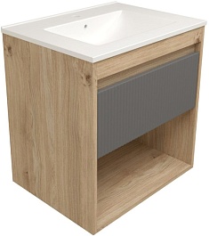 Teymi Фасад для тумбы Vitra 60 Волна графит – фотография-3