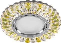 Feron Светильник встраиваемый CD902 с LED-подсветкой, прозрачный/желтый – фотография-1