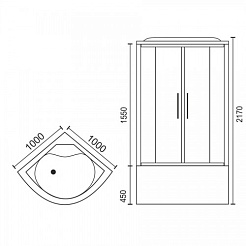 Royal Bath Душевая кабина RB 100BK3-WC – фотография-3