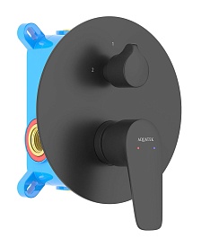 Aquatek Смеситель для душа и ванны Бетта AQ1146MB матовый черный – фотография-1