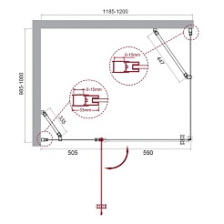 BelBagno Душевой уголок Etna 120/100 ETNA-AH-12-120/100-C-Cr стекло прозрачное – фотография-6