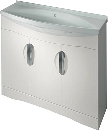 Какса-а Тумба с раковиной Каприз 105 белая – фотография-1