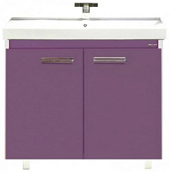 Misty Тумба для умывальника Джулия QVATRO 90 прямая сиреневая – фотография-1