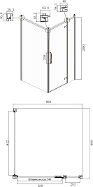 Ambassador  Душевой уголок Royal 100x100 L 18015107-L – фотография-7