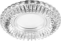 Feron Светильник встраиваемый CD904 с синей LED-подсветкой прозрачный – фотография-1