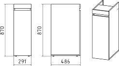 Misty Тумба с раковиной Амур 80/29 под стиральную машину белая – фотография-5