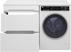 Misty Тумба с раковиной Байкал 130 L под стиральную машину белая – фотография-3