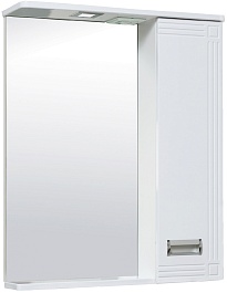 Runo Зеркальный шкаф Карат 60 R белый – фотография-1