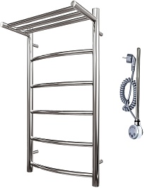 Point Полотенцесушитель электрический П5 500x800 PN04158PE с полкой хром – фотография-1
