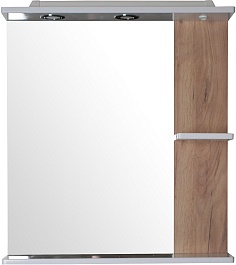 ASB-Mebel Зеркало Альпина 70 белое/дуб золотой – фотография-1