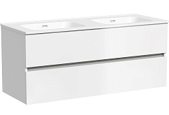 Sancos Тумба с раковиной Urban 120-2 белый глянец раковина Element 121-2 CN7004 – фотография-1