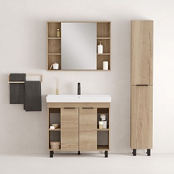 Onika Мебель для ванной Легран 90 дуб галифакс – фотография-3