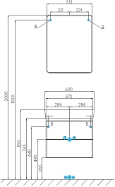 Акватон Мебель для ванной Скай Pro 60 подвесная белая – фотография-12