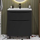 Vivon Тумба под раковину Ostin 70 напольная черная матовая – картинка-15