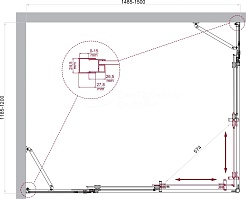 BelBagno Душевой уголок Luce 150/120 LUCE-AH-22-150/120-C-Cr профиль хром стекло прозрачное – фотография-5