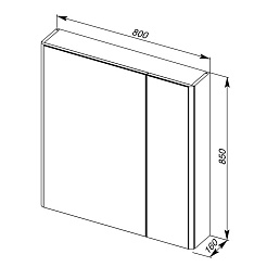 Aquanet Зеркальный шкаф "Орлеан 80" белый – фотография-5