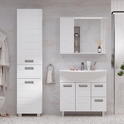 Volna Тумба с раковиной Joli 80.2D.2Y белая – фотография-9