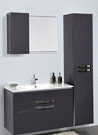  Зеркальный шкаф Nota 90 серый L – фотография-3