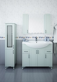 Sanflor Тумба с раковиной Глория 105 серая матовая – фотография-7