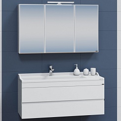 СанТа Мебель для ванной Марс 120 подвесная белая – фотография-1