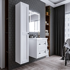 Бриклаер Тумба с раковиной Хелена 60 рамочная белая – фотография-8